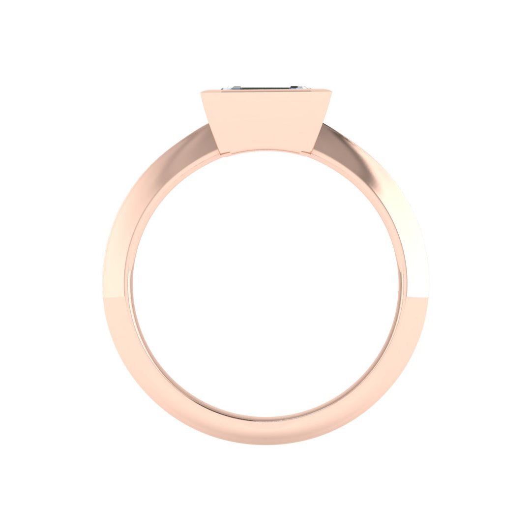 Arya Bezel East West Solitaire Engagment Ring