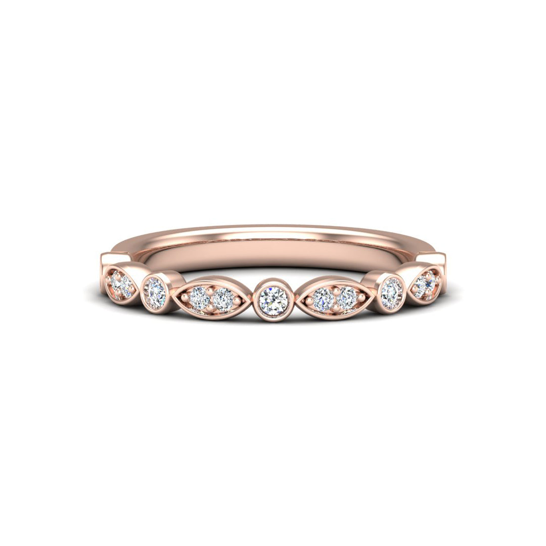 Matching Band for Avery Alternating MQ/RD diamond band
