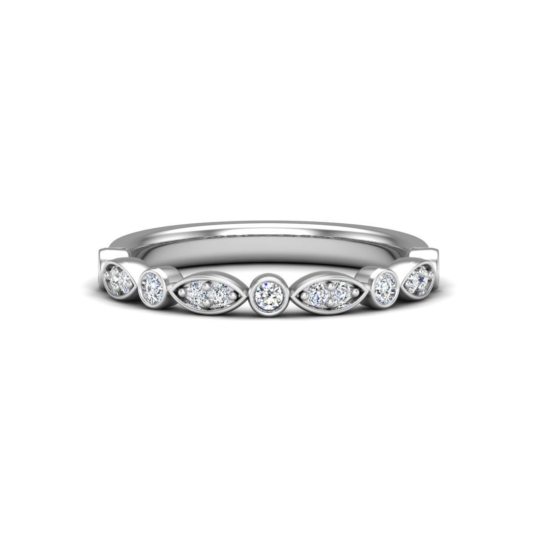Matching Band for Avery Alternating MQ/RD diamond band