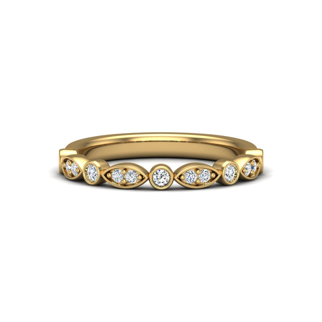 Matching Band for Avery Alternating MQ/RD diamond band