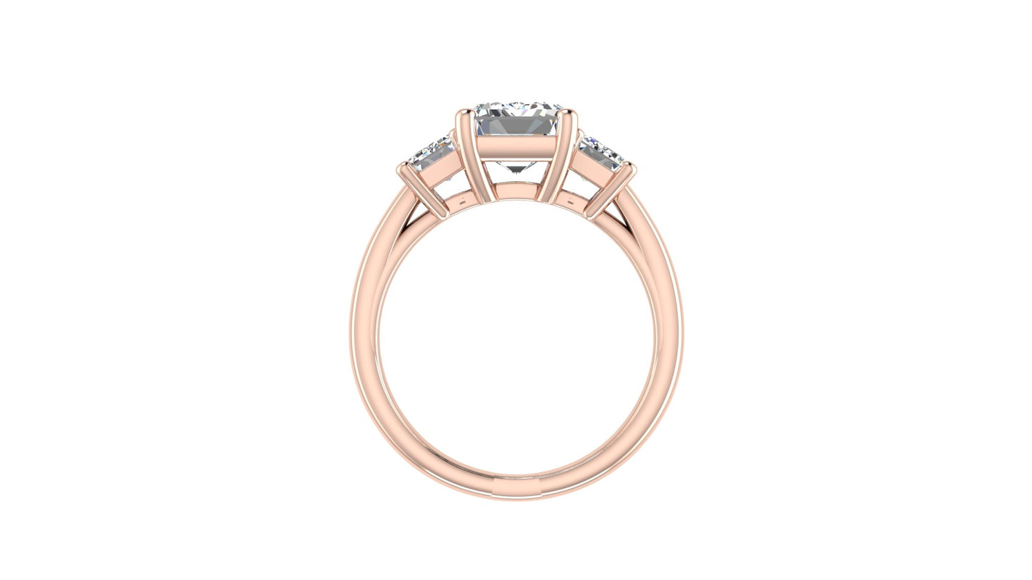 Aaliyah Emerald Three-Stone Engagement ring