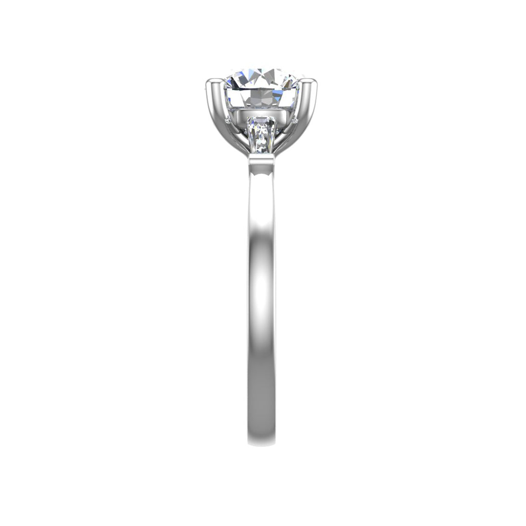 Alina Emerald Three-Stone Engagement ring