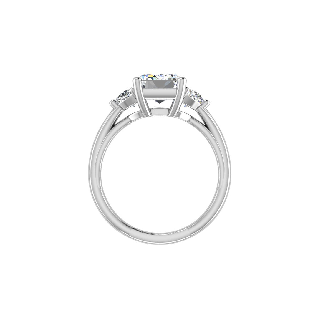 Vanessa Emerald Three-Stone Engagement ring