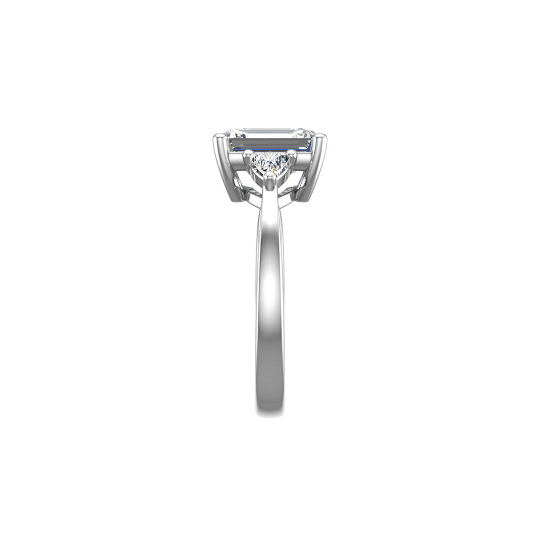 Vanessa Emerald Three-Stone Engagement ring