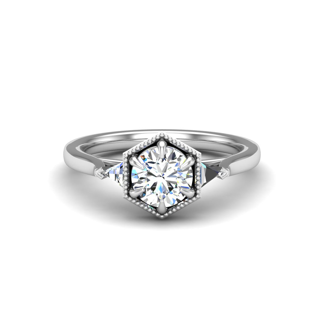 Quinn Three Stone Engagement Ring