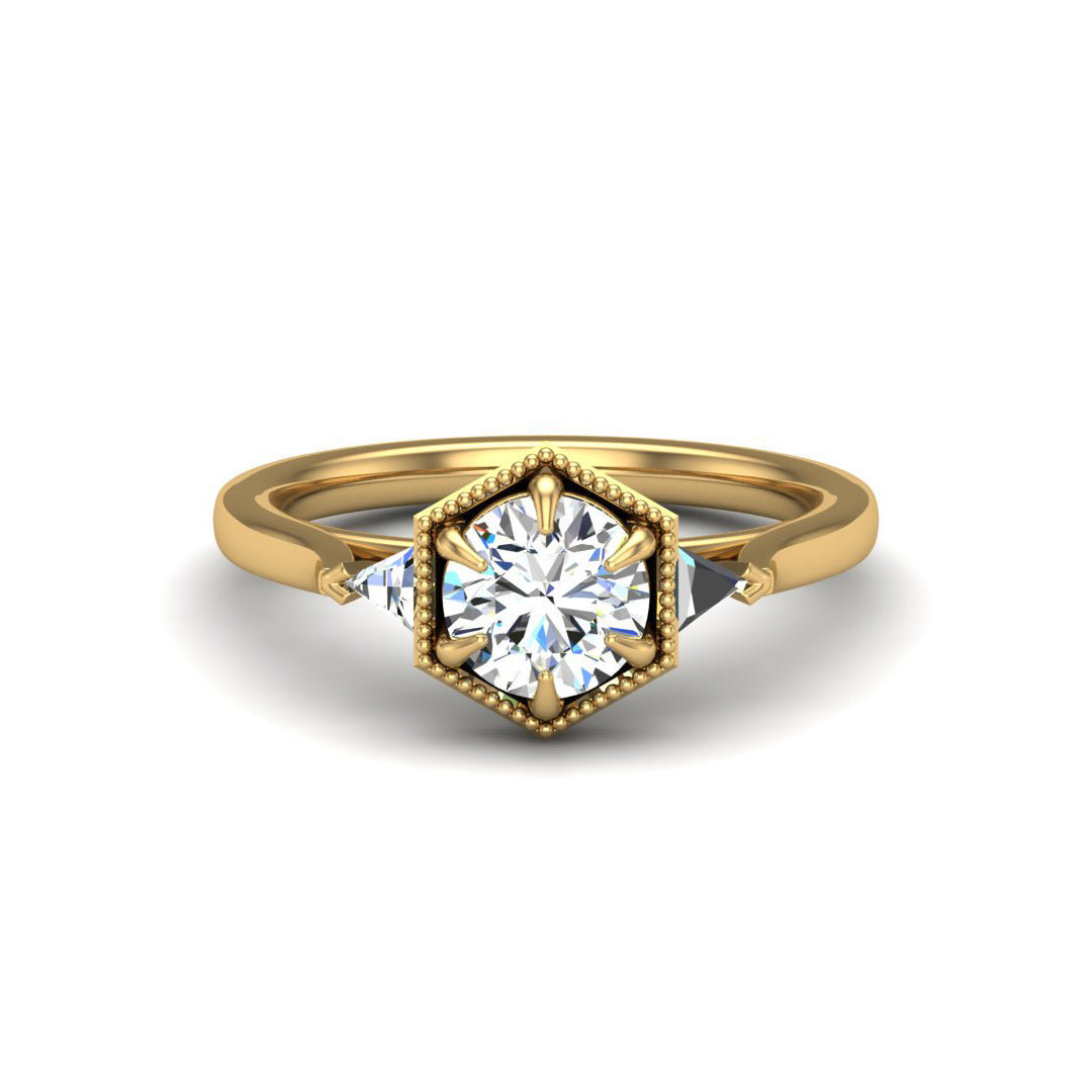 Quinn Three Stone Engagement Ring