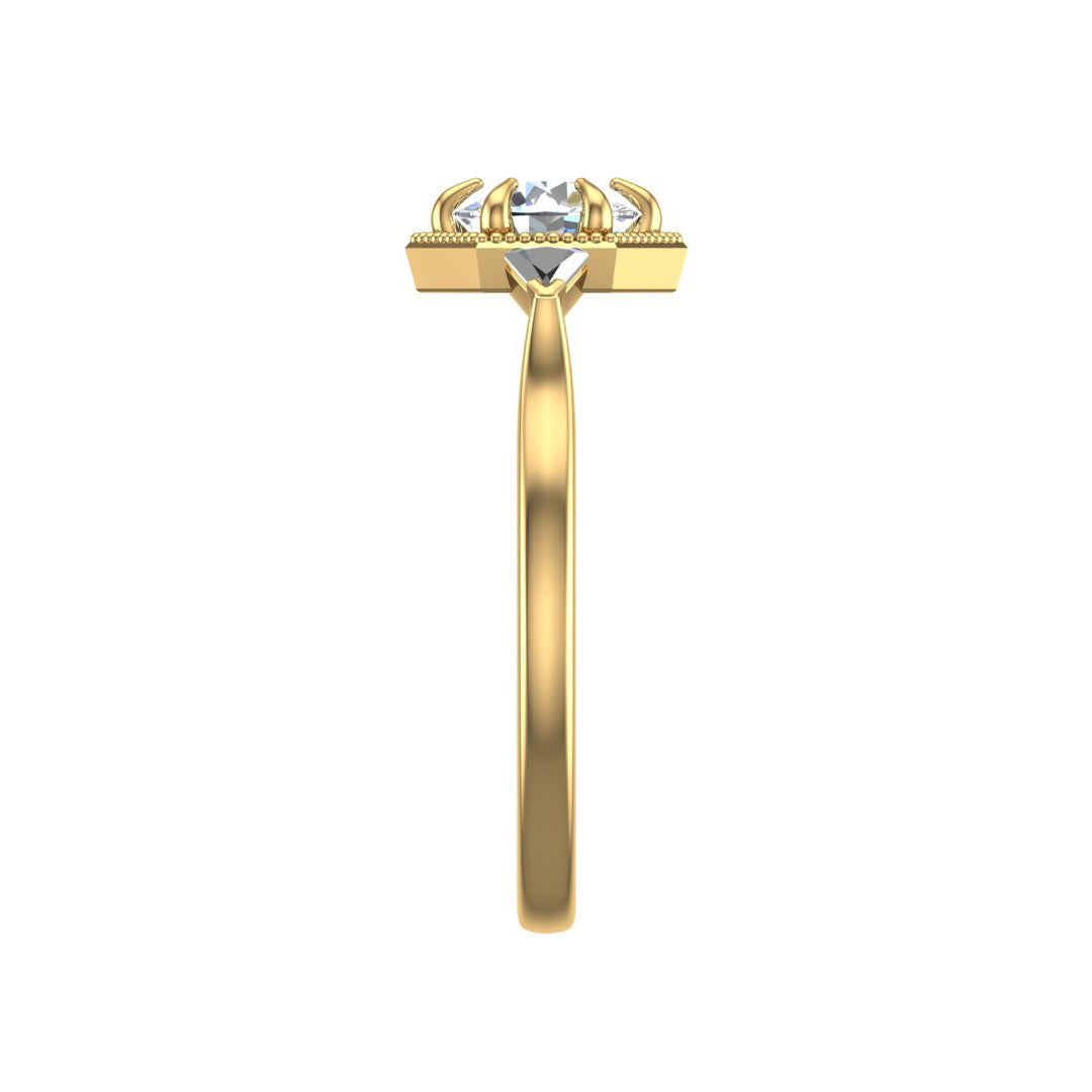 Quinn Three Stone Engagement Ring