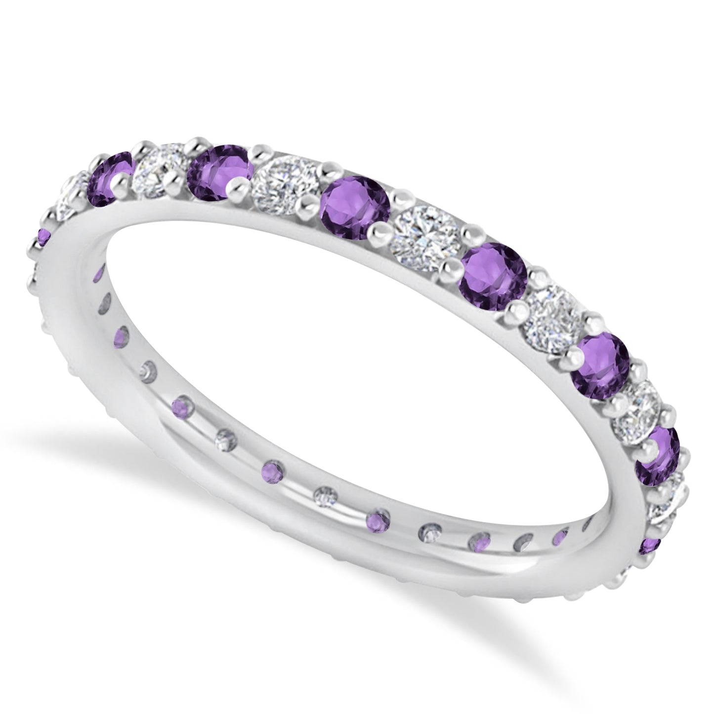 allurez-0.87-ctw-round#round-diamond#amethyst-14-k-white-gold-eternity-wedding-band