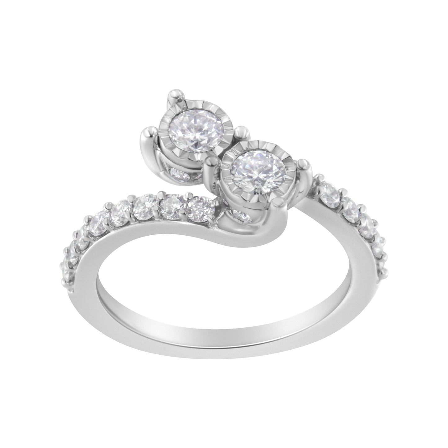 10k-white-gold-two-stone-miracle-set-diamond-bypass-ring-(1-cttw,-h-i-color,-i1-i2-clarity)---size-7