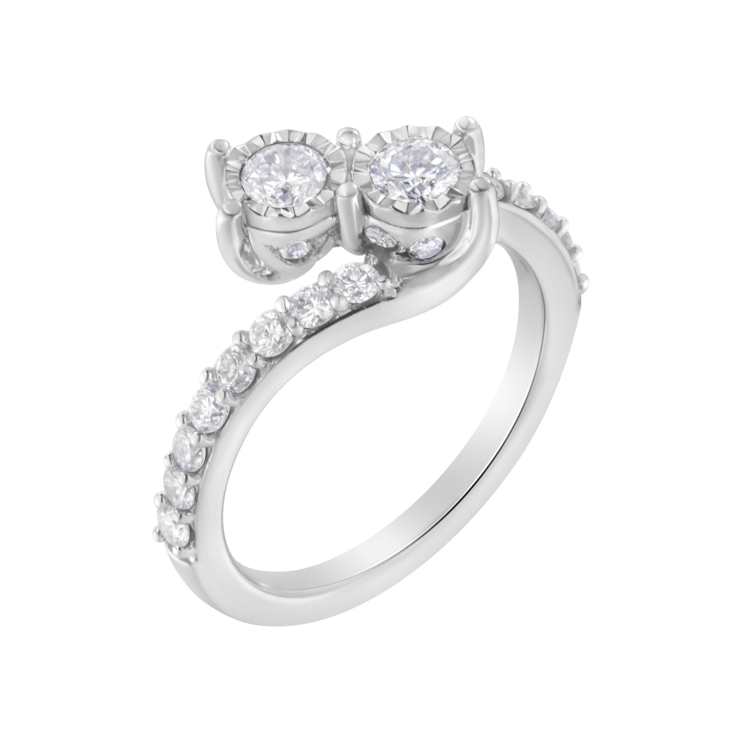10k-white-gold-two-stone-miracle-set-diamond-bypass-ring-(1-cttw,-h-i-color,-i1-i2-clarity)---size-7