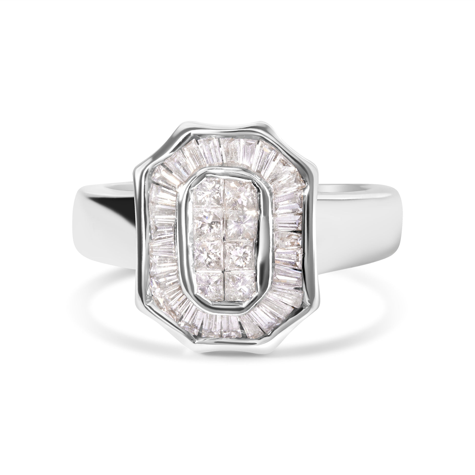 14k-white-gold-1.00-cttw-baguette-and-princess-cut-diamond-cocktail-art-deco-style-ring-(h-i-color,-si1-si2-clarity)---size-7