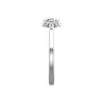 Ruby Half halo bubble Engagement Ring