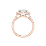 Kinsley Flower Halo Engagement Ring