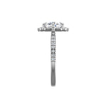 Kinsley Flower Halo Engagement Ring