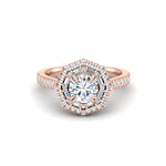 Eva Double Halo Engagement Ring