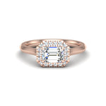 Josephine East West Halo Engagement Ring