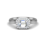 Josephine East West Halo Engagement Ring