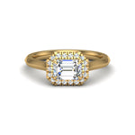 Josephine East West Halo Engagement Ring