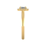 Josephine East West Halo Engagement Ring
