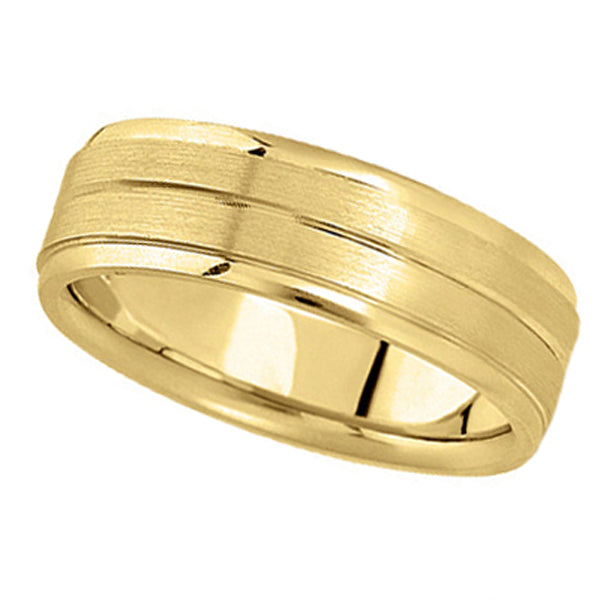 Allurez 18 K Yellow Gold Wedding Band