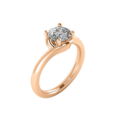 Evelyn Bypass Solitaire Engagement Ring