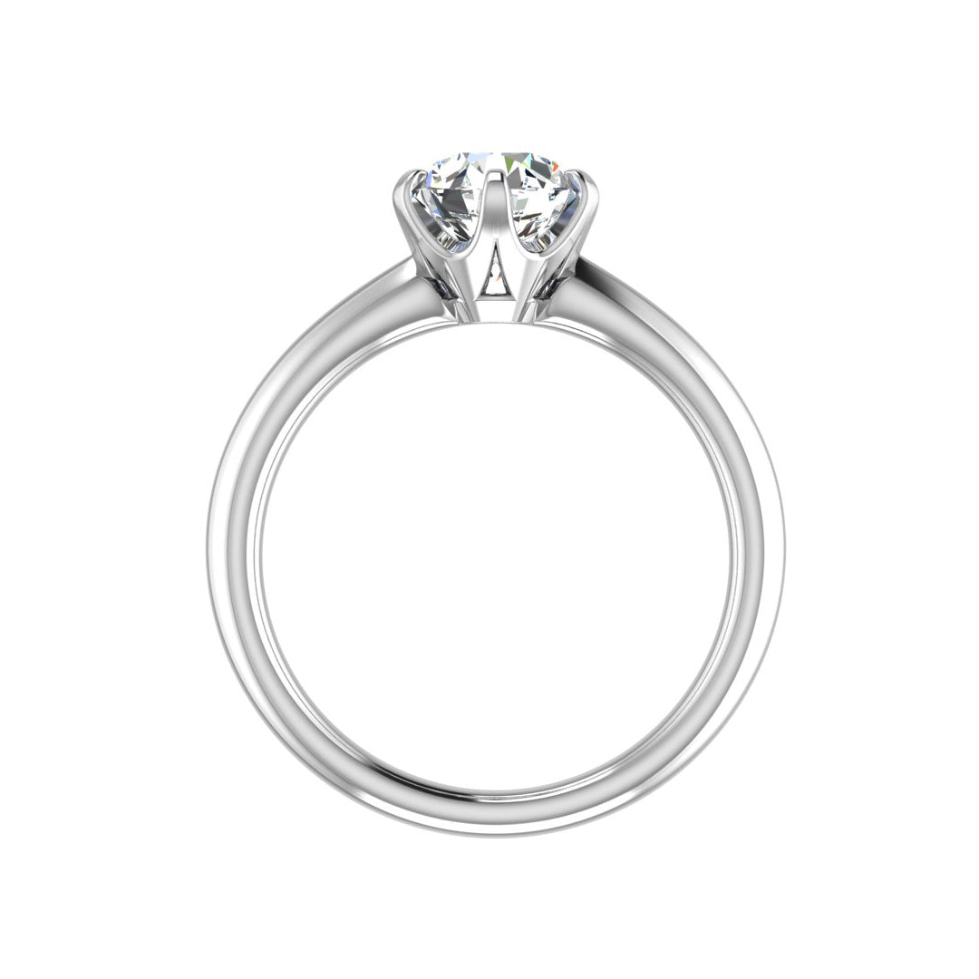 Olivia Knife Edge 6 prong Tiffany Solitaire