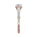 Abigail Pave Engagement Ring with hidden halo