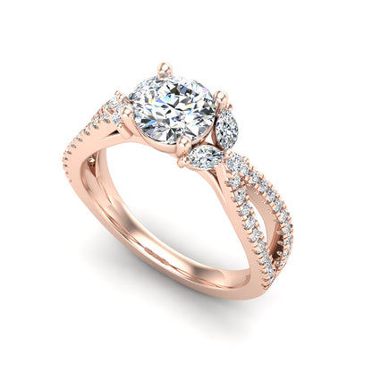 Scarlett Vintage Diamond Crossover Ring