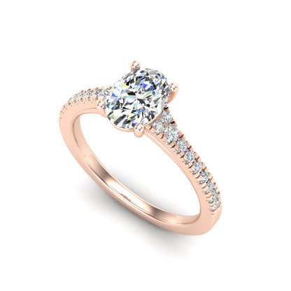 Camila Split Pave Cathedral Engagement Ring