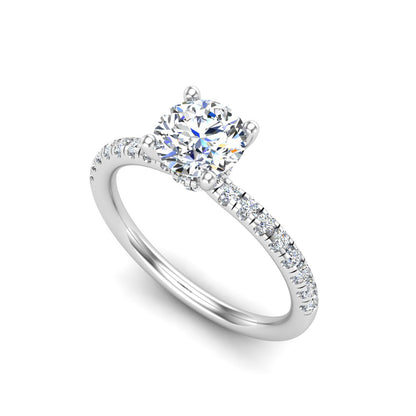 Charlotte Hidden Halo with Pave Band