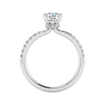 Charlotte Hidden Halo with Pave Band