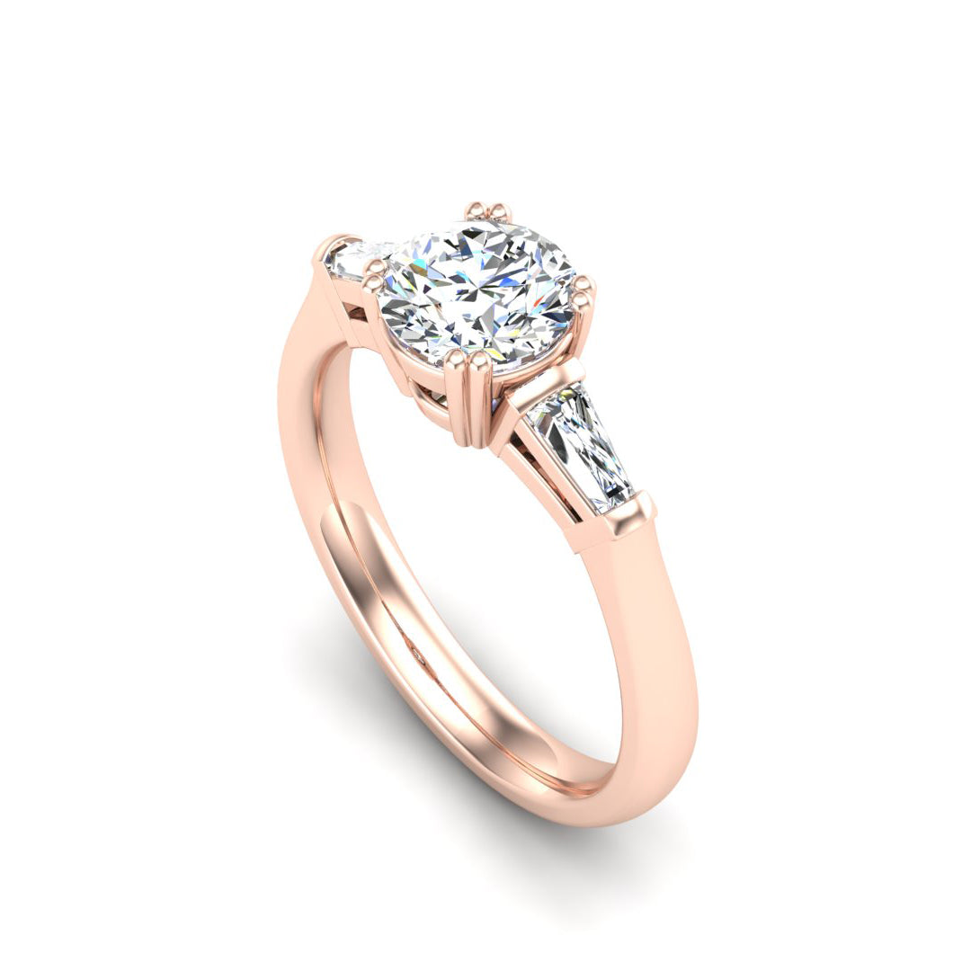 Brooklyn 3 Stone Engagement Ring