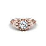 Serenity Accented mil-grain Engagement Ring