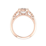 Serenity Accented mil-grain Engagement Ring