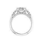 Serenity Accented mil-grain Engagement Ring