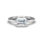 Adeline Half Bezel East West Solitaire Engagement Ring