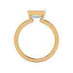 Adeline Half Bezel East West Solitaire Engagement Ring