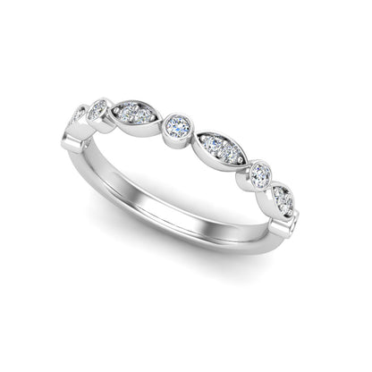 Matching Band for Avery Alternating MQ/RD diamond band