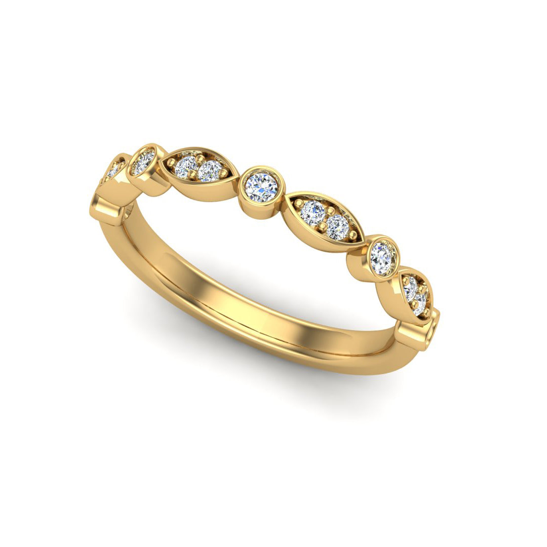 Matching Band for Avery Alternating MQ/RD diamond band