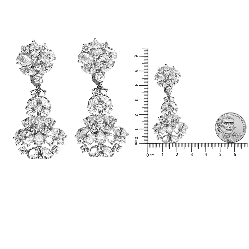 18k-white-gold-9-1/2-cttw-diamond-cluster-drop-dangle-clip-on-earrings-(f-g-color,-vs1-vs2-clarity)